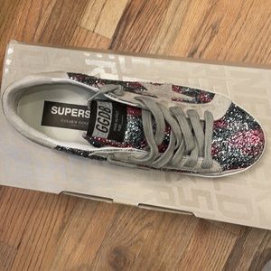 Golden goose superstar glitter effect sneaker